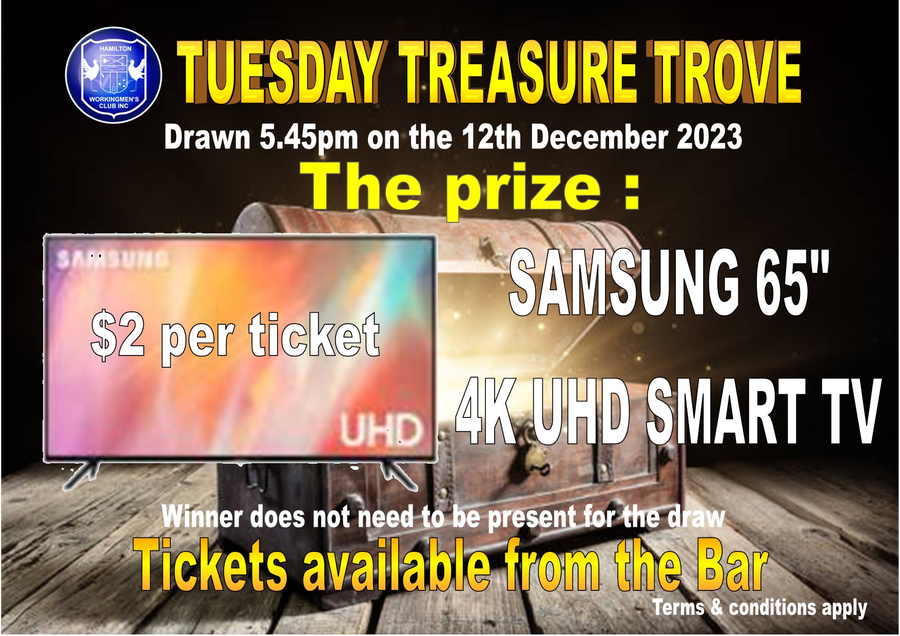 Tuesday Treasure Trove Poster 12 December 2023